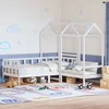 Set dnevnog kreveta s krovom 80x200 cm bijeli borovina