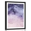 Plakat s paspartujem abstrakcija nočnega neba - 60x90 silver