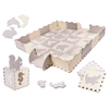 WOWO Penasta puzzle podloga 36 kosov - siva/ecru ogradica
