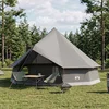 vidaXL vidaXL Tipi šotor Rjava siva 500 x 500 x 300 cm Poliester in jeklo, (5000309579)