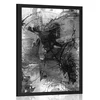 Plakat sodobna medijska slika v črnobeli varianti - 30x45 no frame