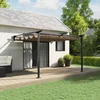 Gazebo 300 x 300 x 200 cm Sivosmeđa Poliester