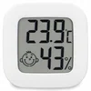 Digitalni LCD termometer vremenska postaja higrometer bela