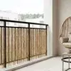 vidaXL Vrtna ograja Karbonizirano 600 x 100 cm Trsje