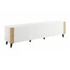 Tv omarica Charlotte 184 Craft hrast, Bela, Z vrati, 201x53x42cm