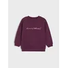 Sinsay - Pamučni crewneck duks sa svetlucavim natpisom - grožđe