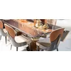 Casa Padrino luxury Art Deco dining table gray/multicolored/brown/gold - Luxury Art Deco solid wood kitchen table - Luxury Art Deco dining room furniture