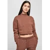 Ladies Cropped Oversized Sweat High Neck Crew Bark