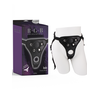 CHISA Ženske gaćice za strap on sa rupom Double Extensions Harness, Crni