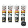 IsolBau Sanitarni silikon antracit Sanitär Silikon 4 x 300ml