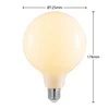 Arcchio LED-žarnica G125 E27, 8 W, 2700 K, opalna, z možnostjo zatemnitve - Steklo