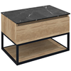SKARA Vanity Unit 80x50x45cm, black matt/Oak Alabama - Rjava - 80x50x45 cm - Sapho - SKARA - 24 - Aluminij; MDF/laminat - 800 - 500 - 450 - 14