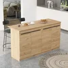 Hanah Home Kuhinjski sto OR1-S, 160x60x90 cm, Hrast