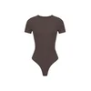 GOD SAVE QUEENS Bodi Second Skin T-Shirt Bodysuit kostanj rjava