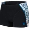 Mens swimsuit arena planet water swim shorts black/white multi s -