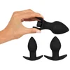 You2Toys Set analnih čepov Black Velvet z vibro nabojem (R556351)