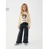 Sinsay - Wide leg farmerice sa mešavinom viskoze Minnie Mouse - tamno siva