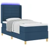 vidaXL vidaXL Box Spring postelja z vzmetnico in LED modra 100x200 cm tkanina, (22048985)