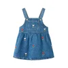 NAME IT Obleka NBFMALO moder denim/svetlo zelena/živo rdeča/bela
