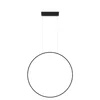 Moderna črna viseča svetilka za kopalnico in kuhinjo, navpični obroč, O60cm, spremenljiva barva, LED, 22W, MIRROR Light Prestige