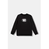 Otroški pulover Vans Classic Oval Crew črna barva, VN000PWVBLK1