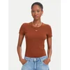HUGO Majica Easy 50523924 Rjava Slim Fit