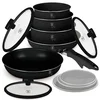 Komplet 12 kosov Matte Black Collection BH-8248