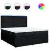 vidaXL vidaXL Box spring postelja z vzmetnico črn 200x200 cm blago, (21304903)