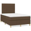 Krevet box spring s madracem tamnosmeđi 120 x 190 cm od tkanine