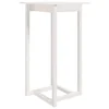 Vidaxl Barska miza bela 60x60x110 cm trdna borovina