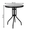 eoshop Kompakten Vrtni Miza Springos Bistro 60 cm, Črna, Stabilna Kovinska Konstrukcija