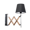 Mito Zidna Lampa Chrome 1X40W E27  Black Lampshade