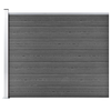 vidaXL Ograjni panel WPC 175x146 cm črn