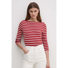 Bombažna majica z dolgimi rokavi Tommy Hilfiger rdeča barva, WW0WW40589