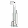 WENKO 21564100 - WC četka RIVALTA 18x70 cm nerđajući čelik/srebrna/bela/crna