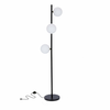 Kama Podna Lampa Black+Golden 3X28W G9 White Lampshade