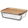 IKEA 365+ Posuda za hranu s poklopcem, pravougaono staklo/bambus, 1.0 lPrikaži specifikacije mera