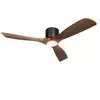 Stropni ventilator črn z lesom 131,5 cm vklj. LED zatemnitev z daljinskim upravljalnikom - Jerri