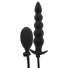 Hidden Desire Inflatable Ribbed Plug Advance Black