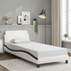 Okvir za krevet Dover bijelo-crni 90 x 200 cm umjetna koža