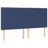 Vidaxl Vzglavje postelje modro 200x5x118/128 cm blago