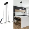 Nikcorp Moderna LED viseča svetilka Moderna LED zatemnitvijo in daljinskim upravljalnikom 95x13 cm črna, aluminij in akril 24 W 1920 lm 3000K-6000K, nastavljiva obešanja do 130 cm