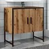 vidaXL Omarica za umivalnik artisan hrast 60x33x60 cm inž. les