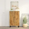 Visoka komoda s ladicom 60x33x100 cm od drva manga i željeza