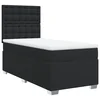 Vidaxl Box spring postelja z vzmetnico črna 90x190 cm umetno usnje