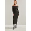 Bianco Lucci Womens Scoop Neck Knitwear Dress