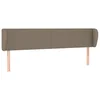 Vidaxl Vzglavje z ušesi taupe 203x23x78/88 cm blago