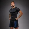 Venum Thunder Dragon Rashguard Kratki Rukav Crni/Royal Blue XXL