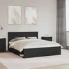 Krevetna konstrukcija Crna 160 x 200 cm Čvrsto borovo drvo