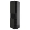 METOD Vis.orm.mikrotal2vrat/policama, Crnosiva/Lerhyttan crno bajcovano, 60x60x220 cm